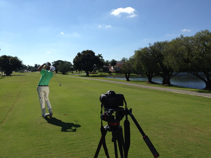 First up, Bill Haas. Bill filmed some swing...