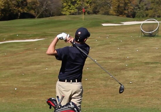 No holding back for Curt M. on this swing.