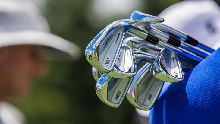 Ines had the prototype Titleist 718 CB irons in to...