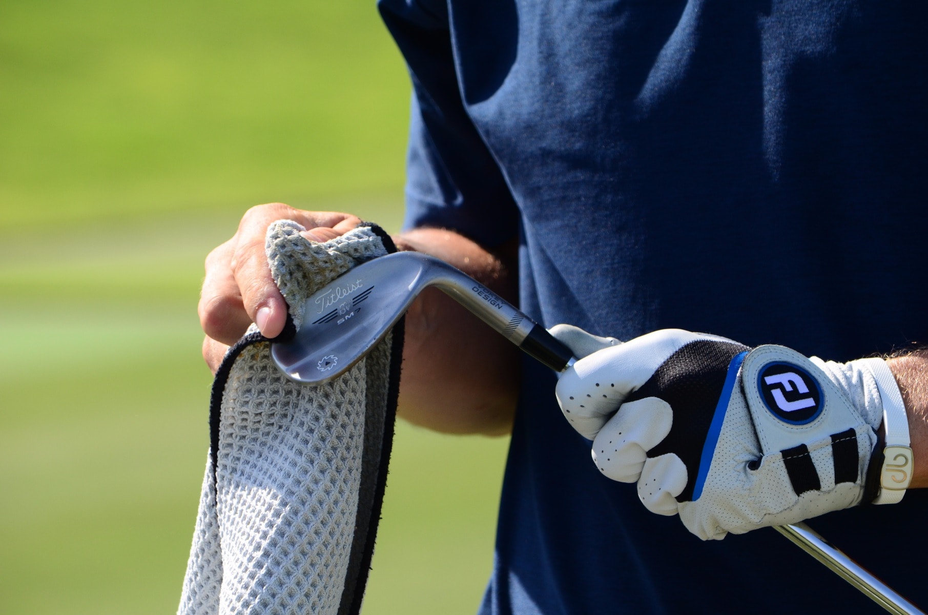 A clean clubface between strikes is important...